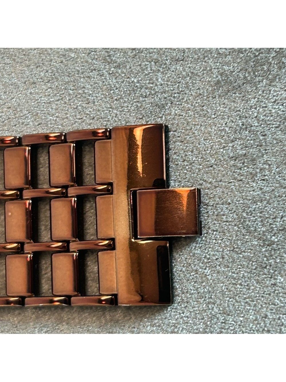 Style & Co. Bronze Amber Crystal rhinestone rectangular watch - Picture 8 of 15
